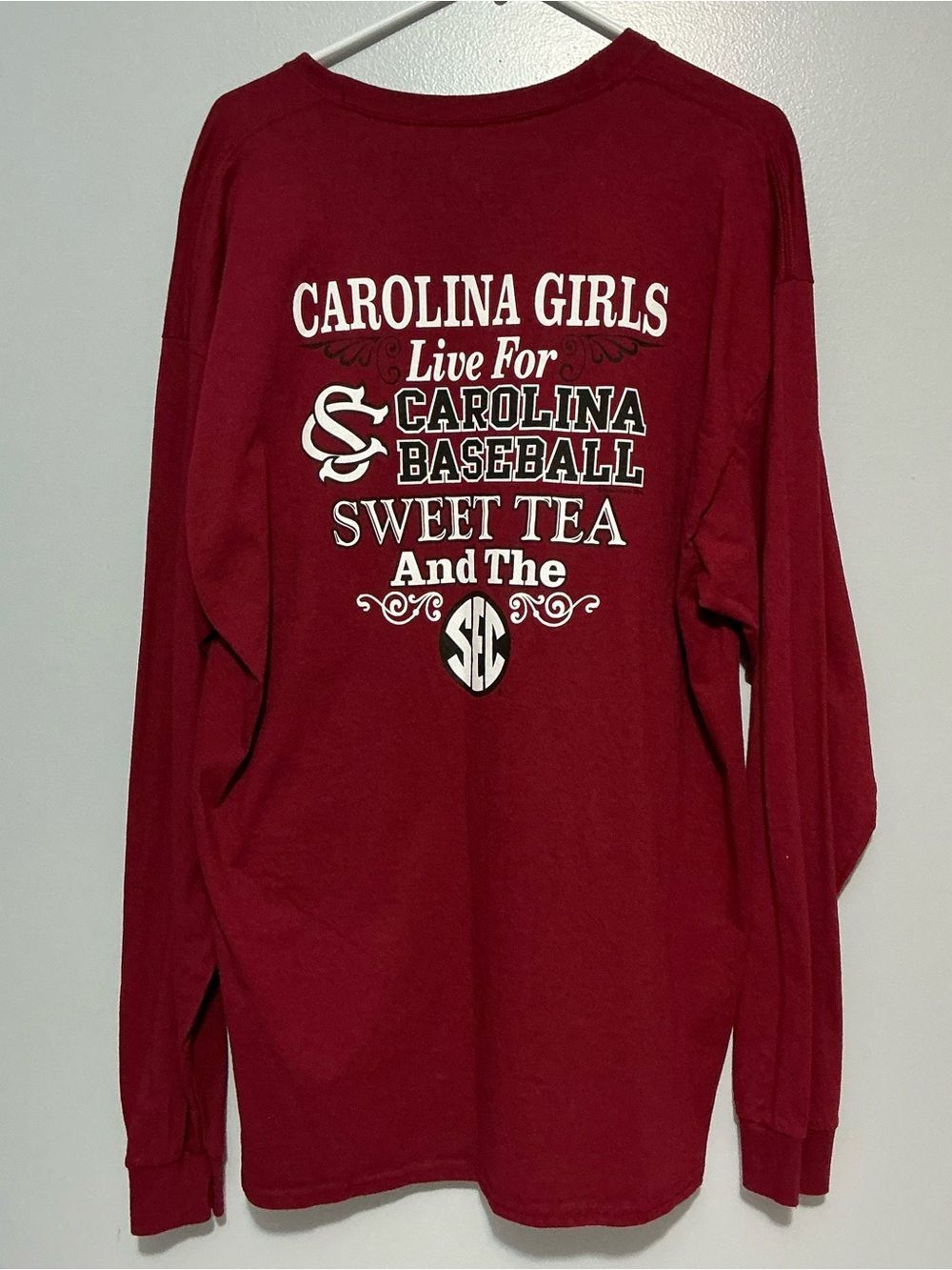 Hanes long-sleeve T-shirt USC Gamecocks baseball program and Southern culture